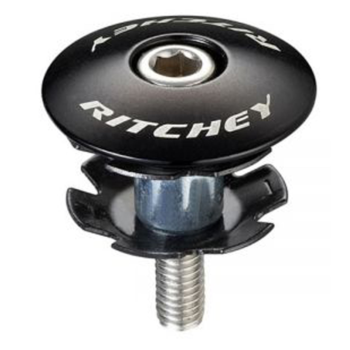 Headset Top Cap With Bolt, WCS Black, 1-1/4"