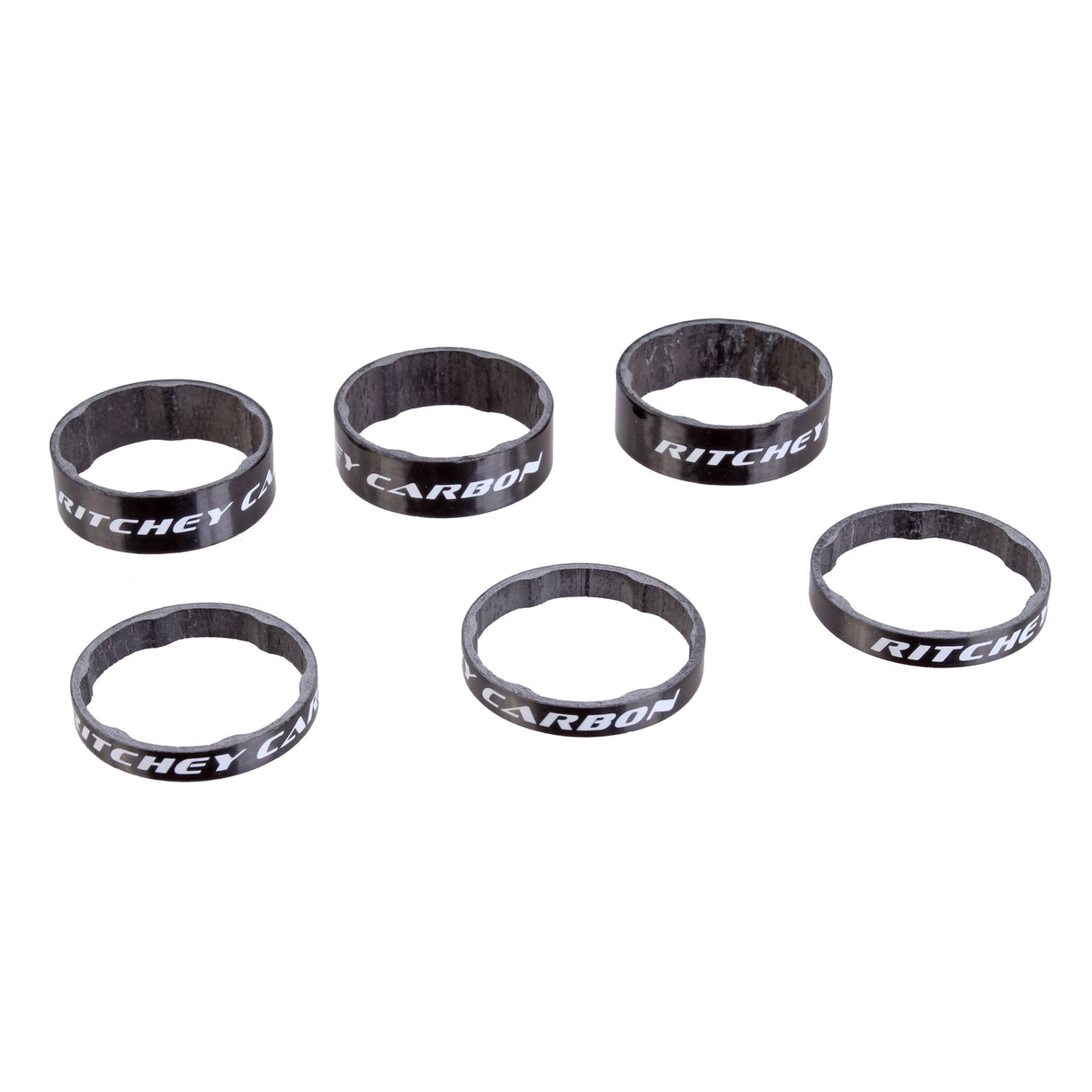 WCS Carbon Headset Spacers 1-1/8, Black NLA