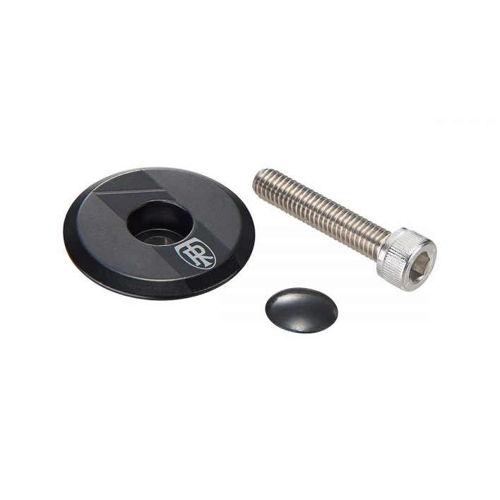 Headset Top Cap With Bolt, WCS Black, 1-1/8"