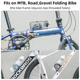 ROCKBROS Lightweight Alloy Aluminum Bike Water Bottle Cage - Secure Hold Bicycle Bottle Bracket