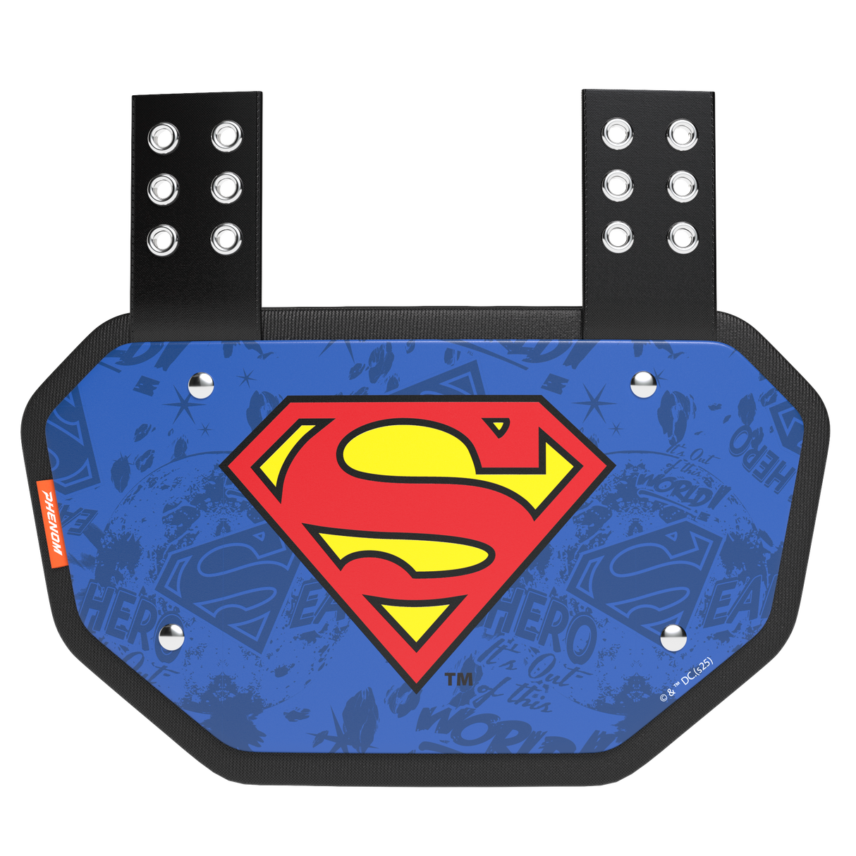 Phenom Elite Football Back Plate - Superman