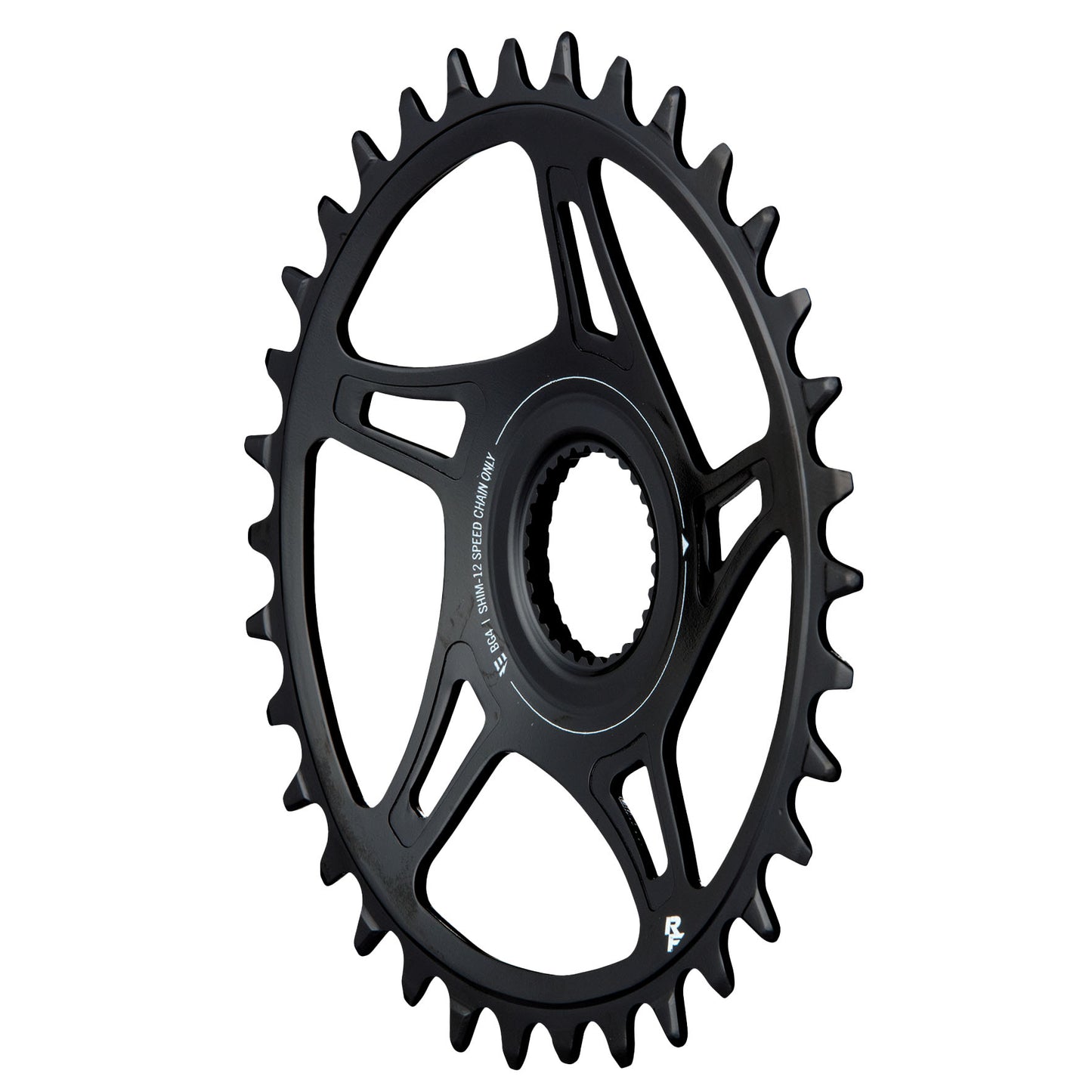 RaceFace Bosch G4 Direct Mount Hyperglide+ eMTB Chainring 52mm Chainline - 34t Steel Requires Shimano 12-speed HG+ Chain BLK