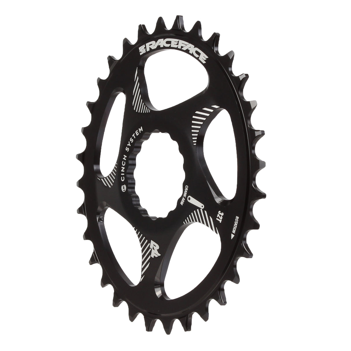 Cinch Direct Mount Oval Chainring, 32T, Black