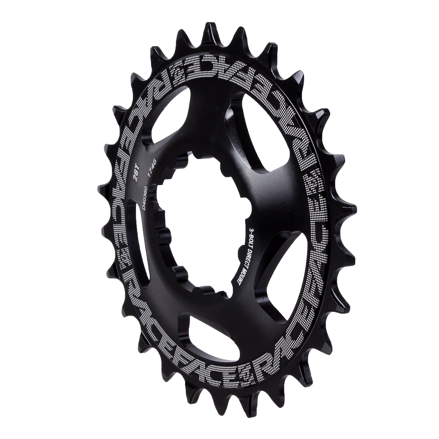 RaceFace Narrow Wide Chainring: Direct Mount 3-Bolt Compatible 26t Black