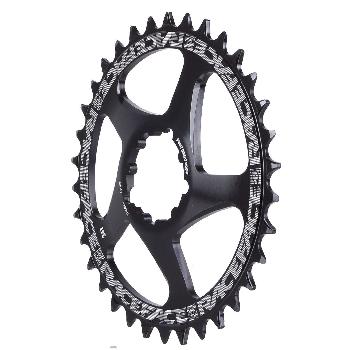 RaceFace Narrow Wide Chainring: Direct Mount 3-Bolt Compatible 34t Black