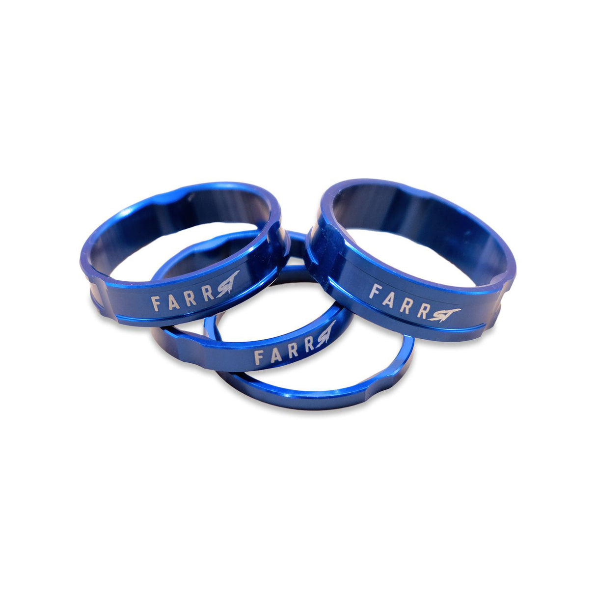 Headset Spacers, 1-1/8", Blue, Set/4