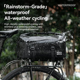 RideMate 100% Waterproof Bike Rear Rack Bag 16L