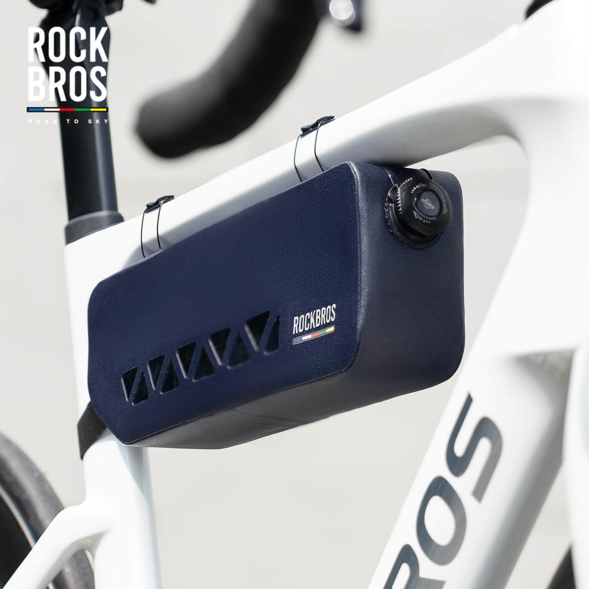 ROCKBROS 100% Waterproof Bike Frame Bag 1.7L Road-to-Sky