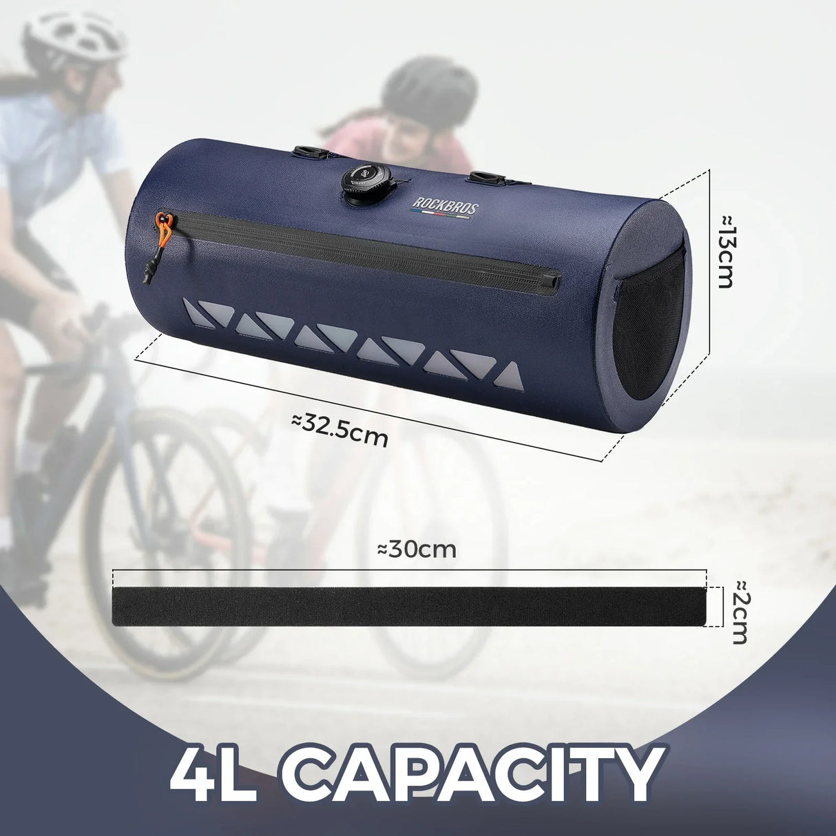 Road-to-Sky Bike Handlebar Bag 4L Waterproof for Road Gravel Bikes