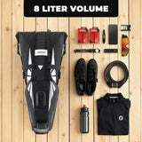 Bicycle Saddle Bag 100% Waterproof 8L