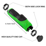Bike Handle Grips with Double Lock-On Clamps – Aluminum Ends for MTB & BMX
