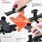ROCKBROS Bike Phone Holder Mount Clamp 360 Rotatable Motorcycle Mount