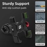 ROCKBROS Bike Phone Holder, Aluminum Handlebar Mount for 4.7-7.1" Phones