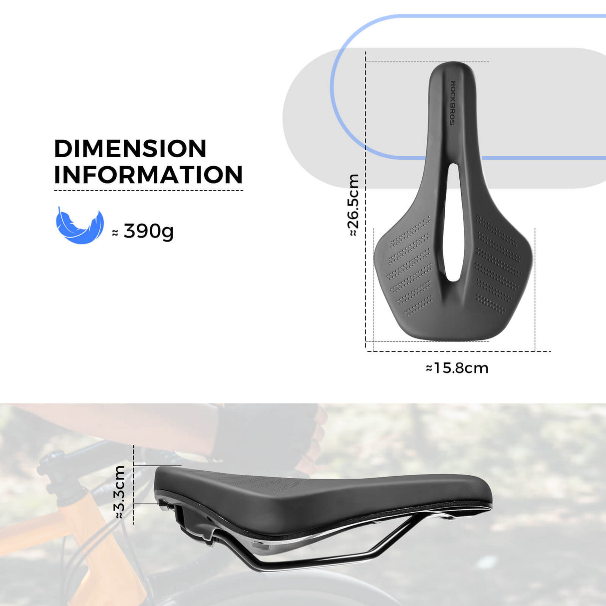 ROCKBROS Bike Saddle Breathable Comfort