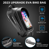 ROCKBROS EVA Waterproof Bike Phone Frame Bag for 6.8" Phones