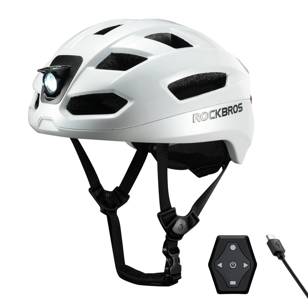 Steering Remote Smart Riding Helmet with Bike Headlight and Tail Light GlowGuard