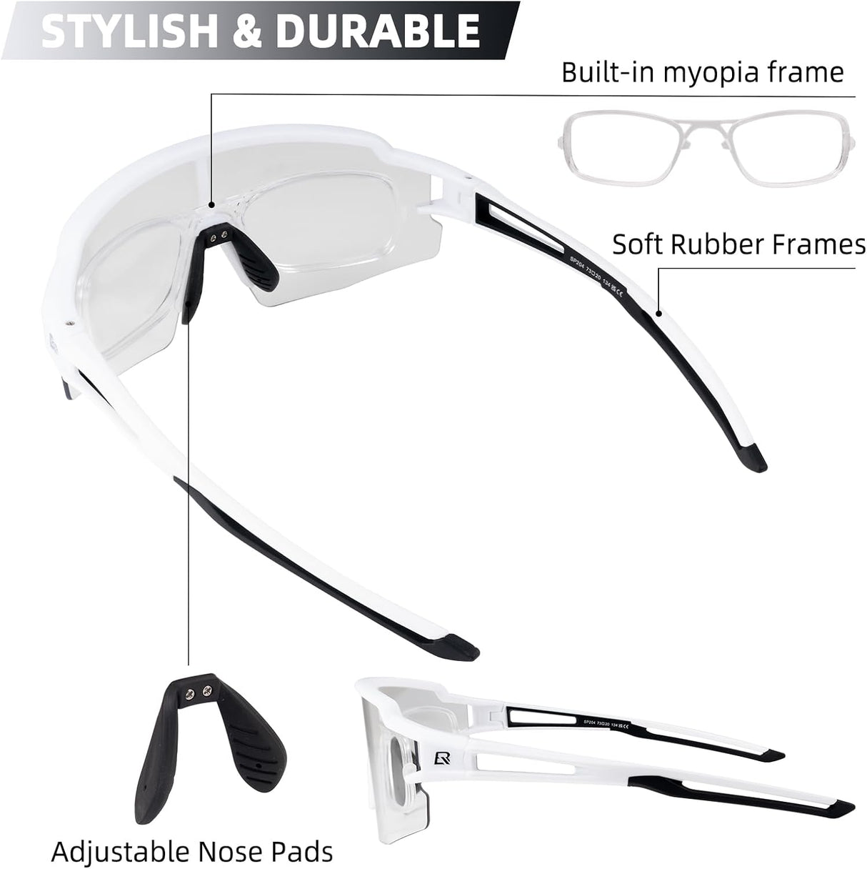 Half-Frame Photochromic Sports Sunglasses (UV400)