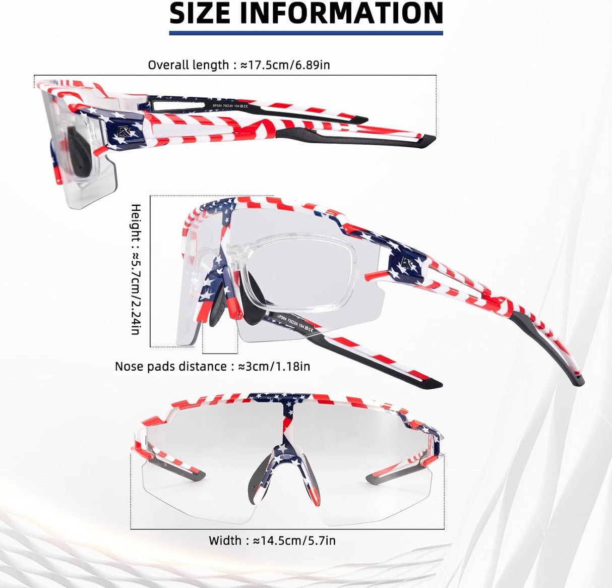 Half-Frame Photochromic Sports Sunglasses (UV400)