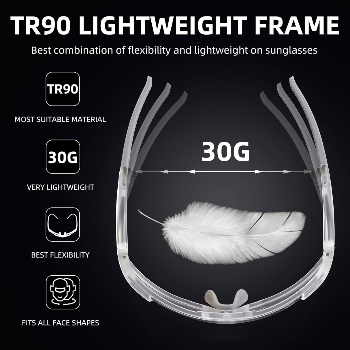 Half-Frame Photochromic Sports Sunglasses (UV400)