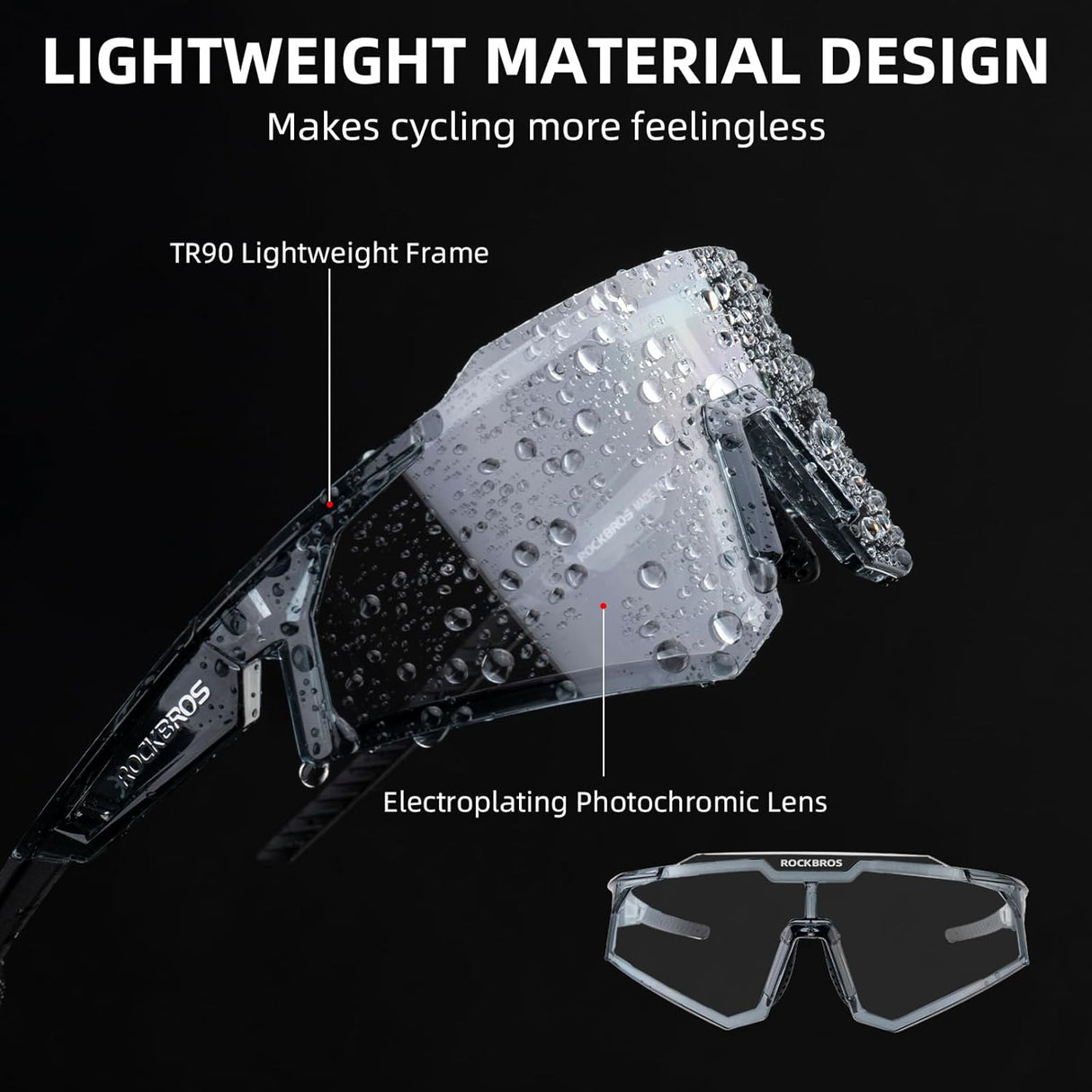 Half-Frame Photochromic Sports Sunglasses (UV400)