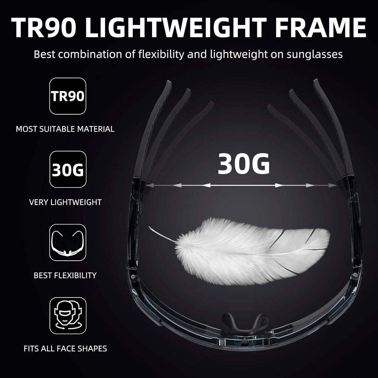 Half-Frame Photochromic Sports Sunglasses (UV400)