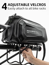 ROCKBROS Hard Shell Bike Rack Bag Waterproof 9L Capacity with Shoulder Strap