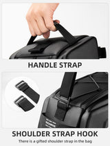 ROCKBROS Hard Shell Bike Rack Bag Waterproof 9L Capacity with Shoulder Strap