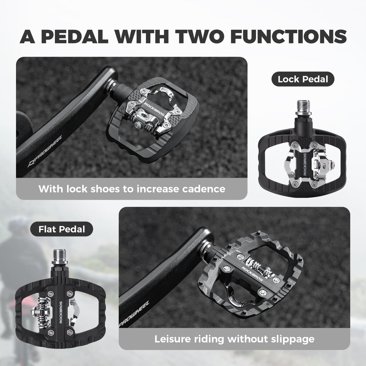 Lightweight Nylon Half-Clip Flat Bike Pedals