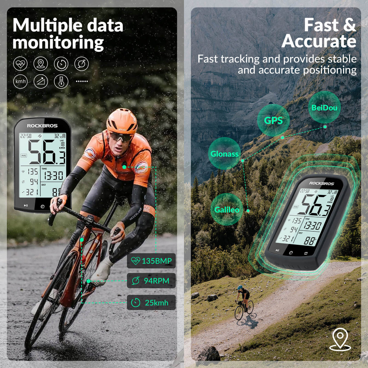 ROCKBROS M1 Smart Bike GPS Computer