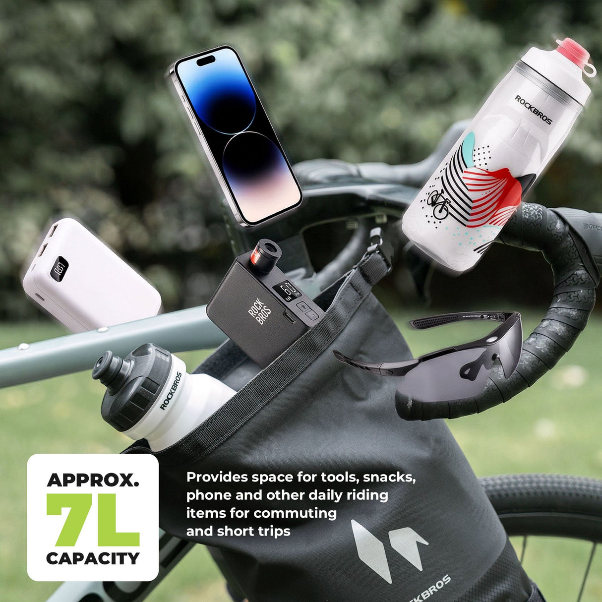 RideMate Front Fork Rack Bag - 7L