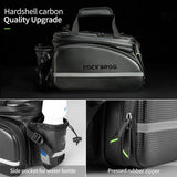 ROCKBROS Bike Rack Bag Waterproof Carbon Leather Rear Seat Cargo Pack 34L