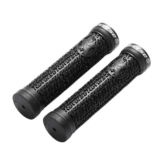 Reverse Stamp Single Lock-On Grips 30mm Black/Black