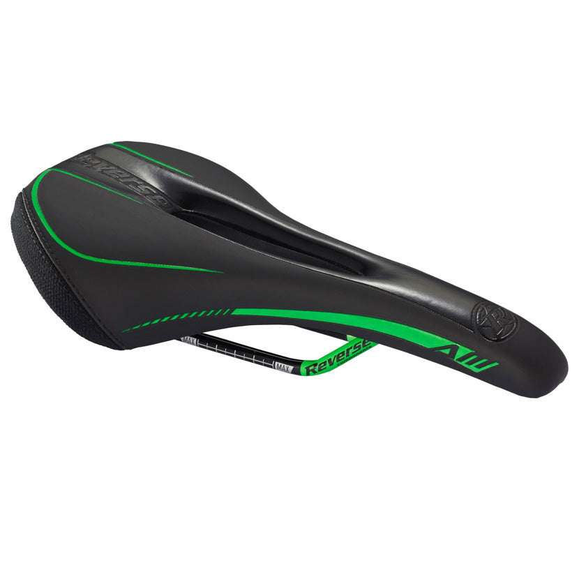 AM Ergo Saddle, Black/Neon Green  NLS
