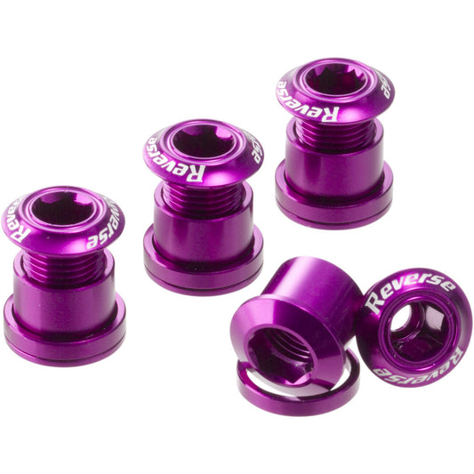 Reverse Chainring Bolt Set 8pc - Purple