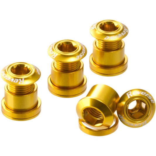 Reverse Chainring Bolt Set 8pc - Gold