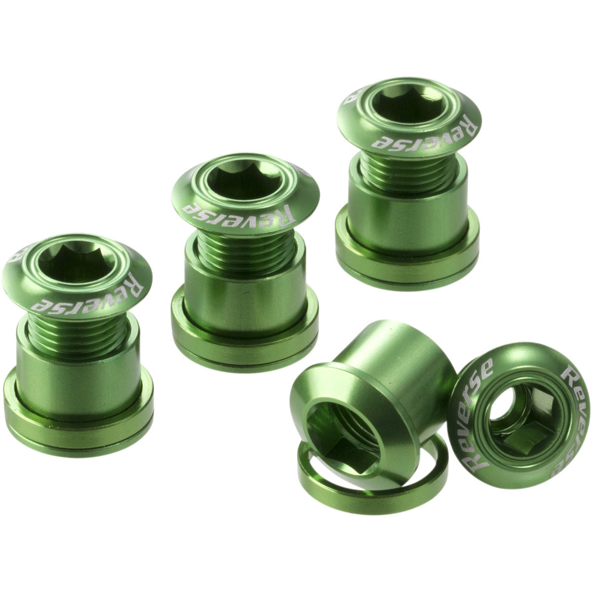 Chainring Bolt Set, 8pc - Green