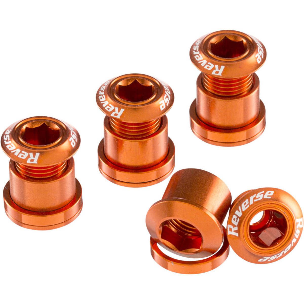 Chainring Bolt Set, 8pc - Orange