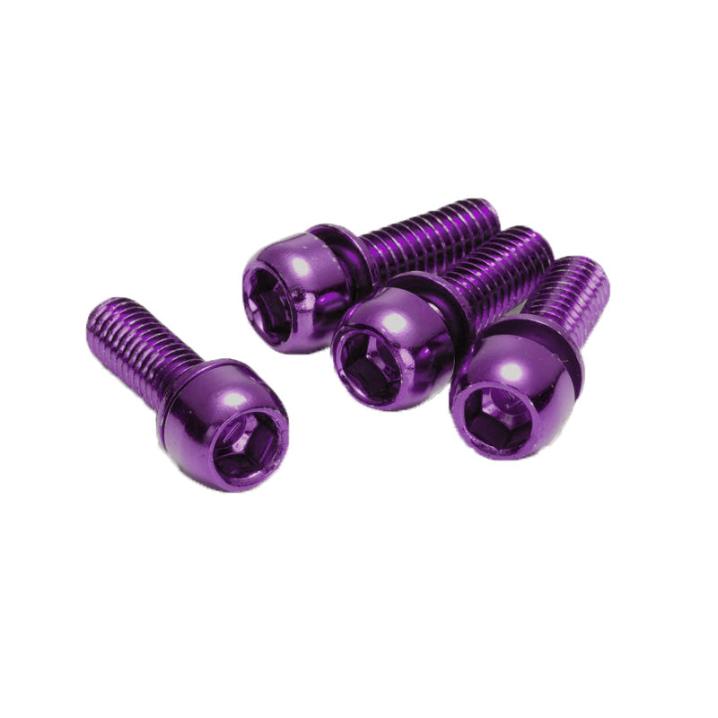 Disc Brake Caliper Bolts, M6x18, 4/Pack - Purple
