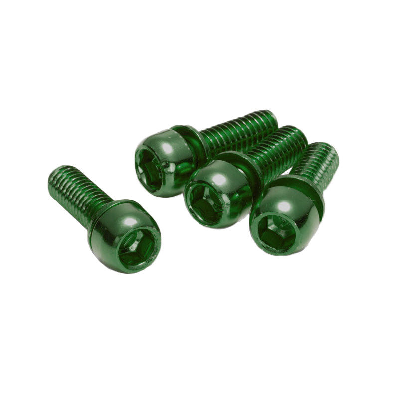 Disc Brake Caliper Bolts, M6x18, 4/Pack - Green