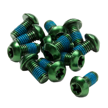 Disc Rotor Bolts, M5x10, 12/Pack - Green