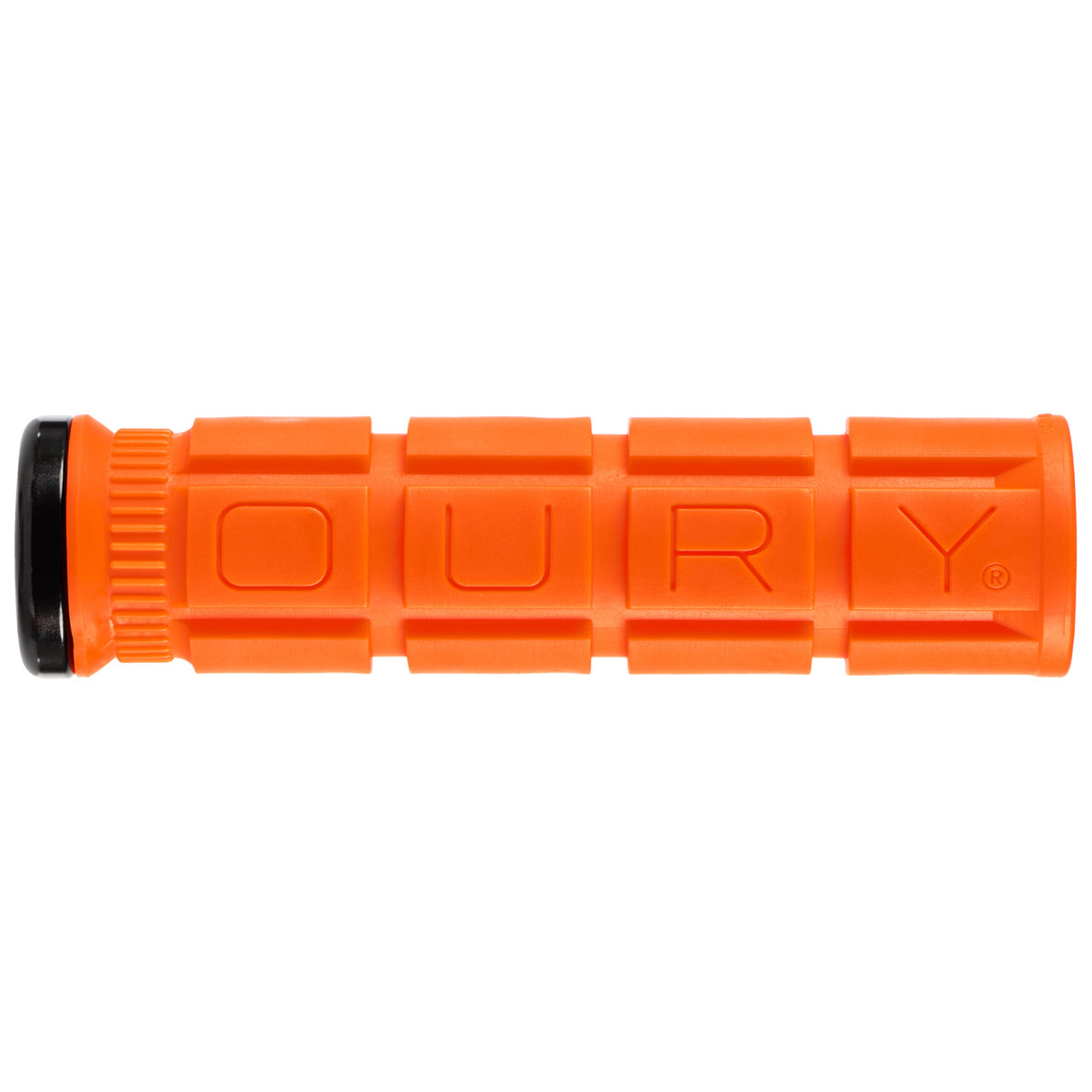 V2 Single Sided Lock-On Grips, Blaze Orange/Black Clmp