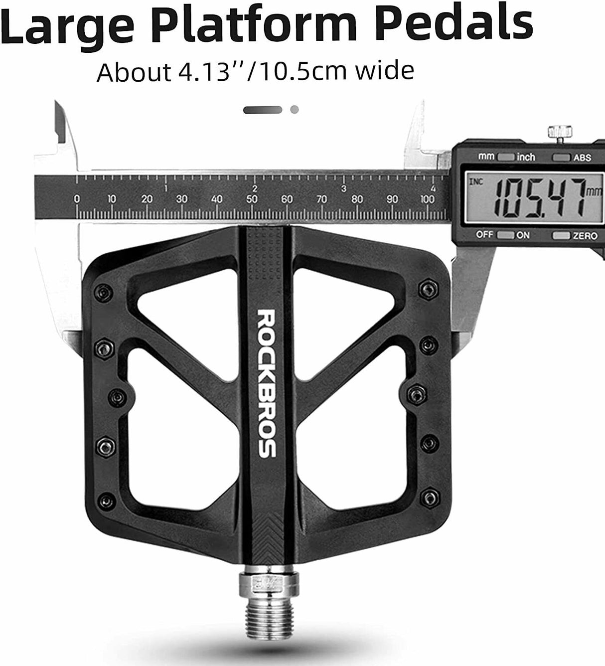 ROCKBROS Large Nylon Composite Bike Pedals in Black (Pair)