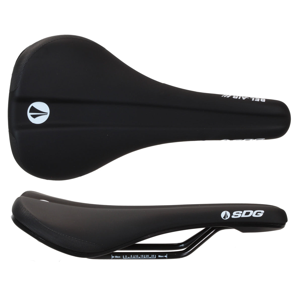 Bel-Air V3 Saddle, Steel Rails, Black
