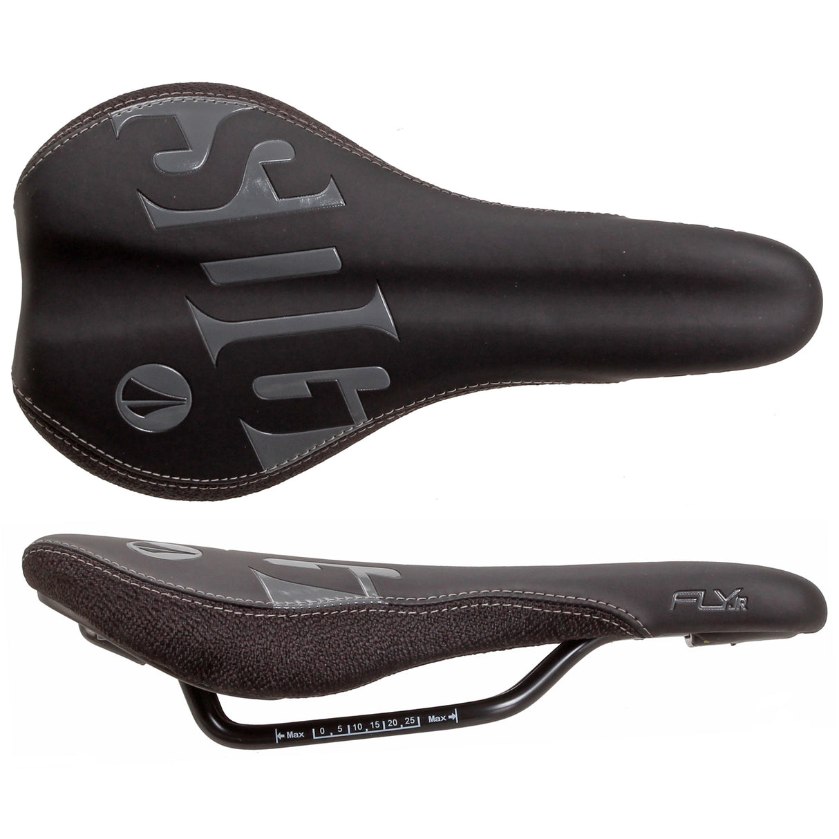 Fly Jr Saddle, Steel Rails -Blk/Blk
