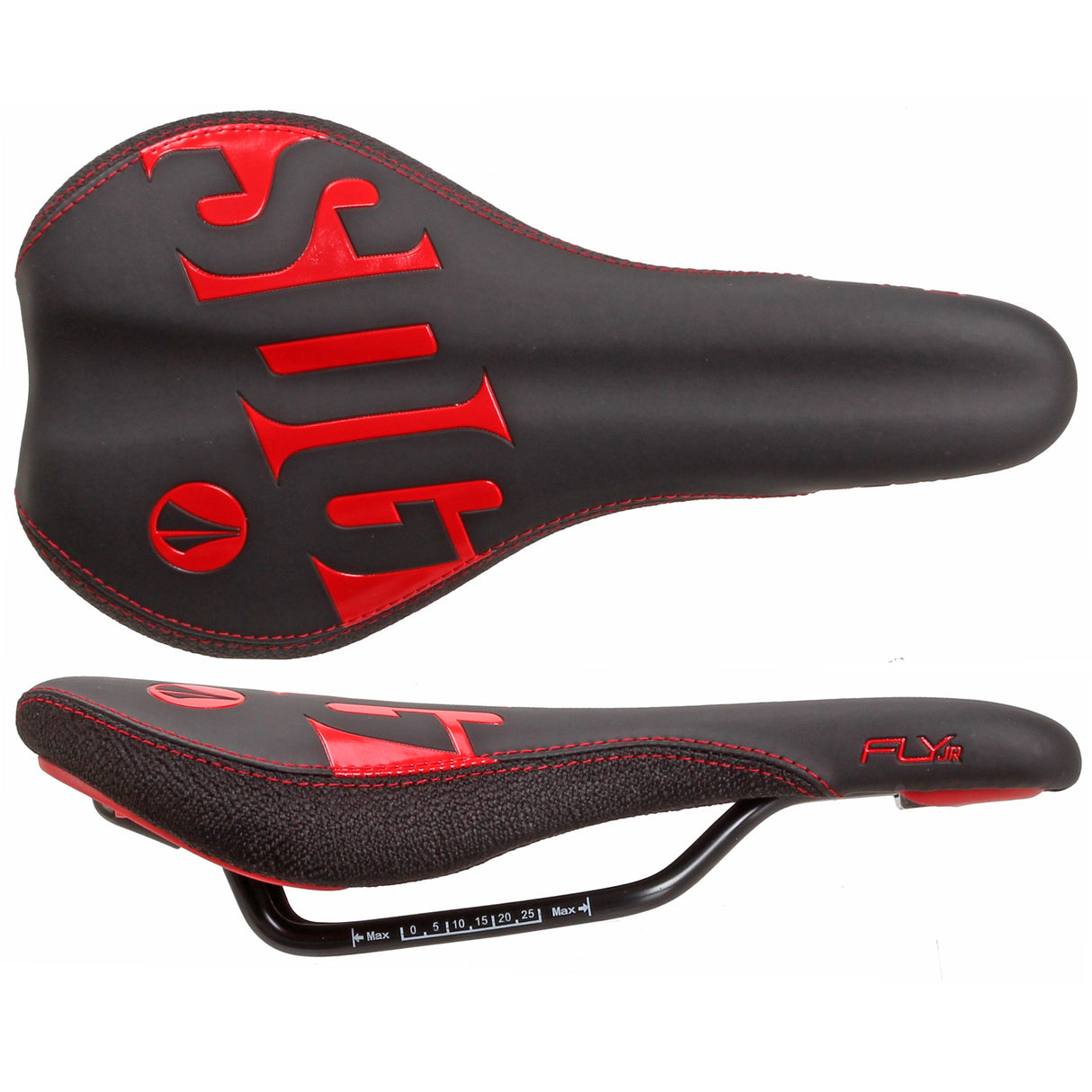 Fly Jr Saddle, Steel Rails - Blk/Red