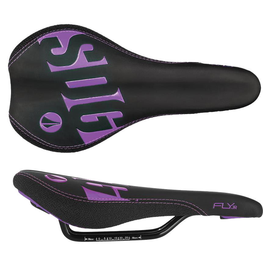 Fly Jr Saddle, Steel Rails - Blk/Purple
