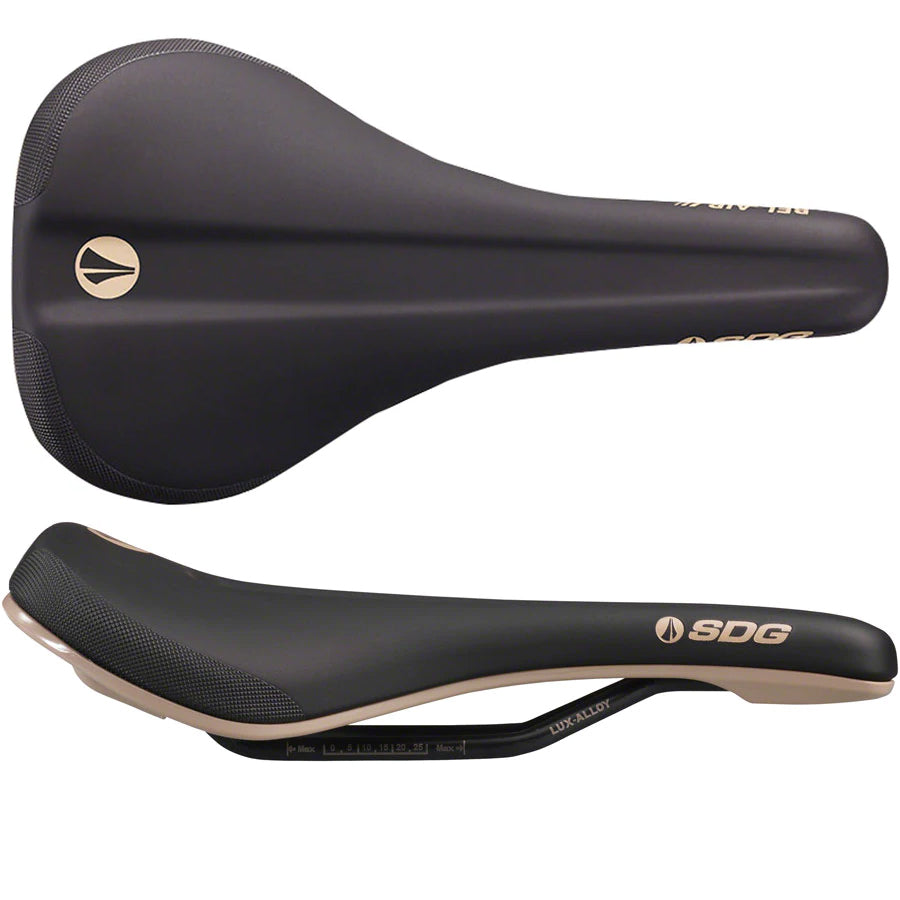 Bel-Air V3 Max Saddle, Lux-Alloy Rails, Black/Tan