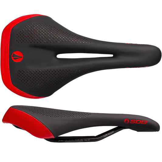 SDG Allure V2 Saddle Lux-Alloy Rails Black/Red