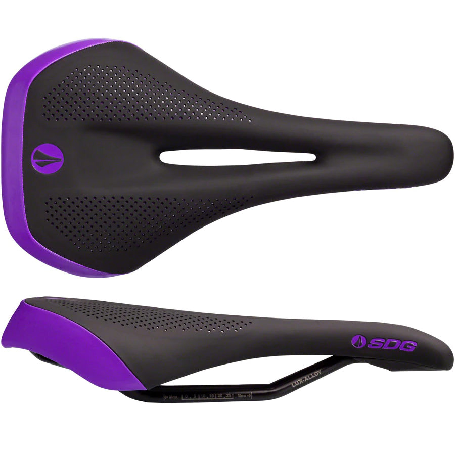 Allure V2 Saddle, Lux-Alloy Rails, Black/Purple