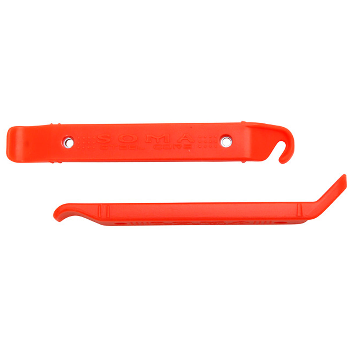 Steel Core Tire Levers, Pair - Neon Orange